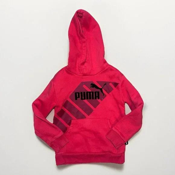 Puma Sweatshirt And Pants Set Boys Size XS (5/6) Red Hoodie & Black Joggers - Picture 3 of 11